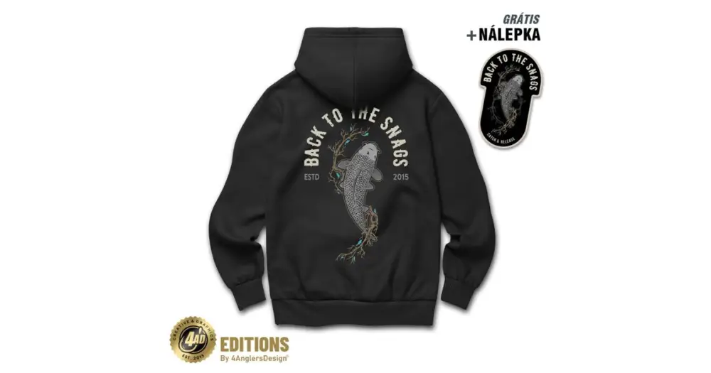 Horká Nabídka 4ANGLERSDESIGN Mikina Back To The Snags - M