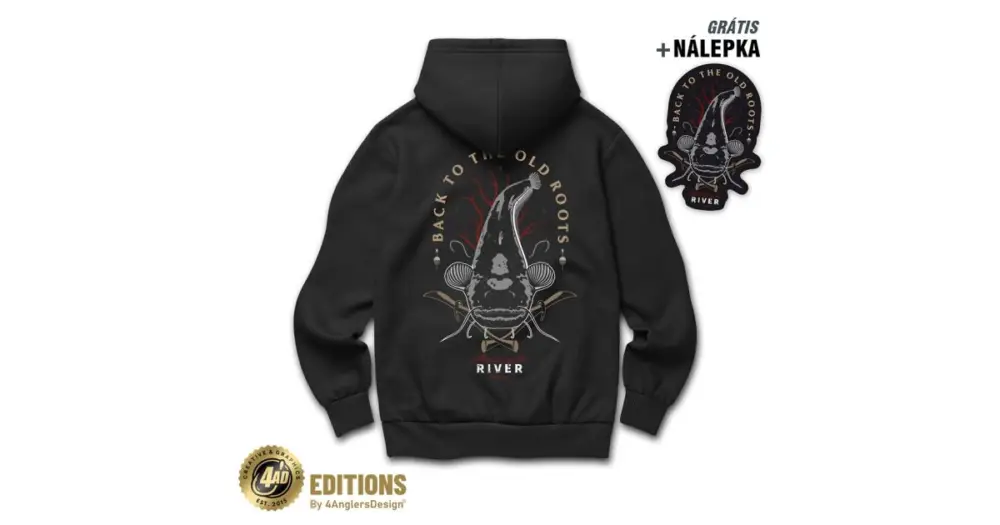 Nakupujte Hned 4ANGLERSDESIGN Mikina Back To The Old Roots - XXXL