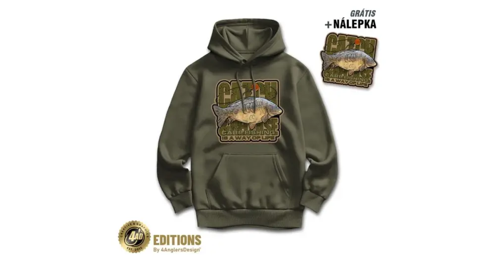 4ANGLERSDESIGN Mikina Catch and Release Is A Way Of Life - XL Ihned K Objednání