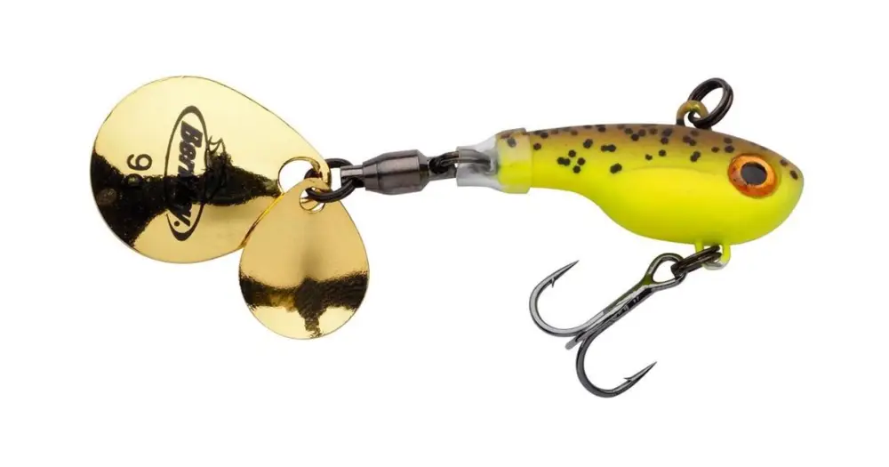 Autentický Berkley Nástraha Pulse Spintail Brown Chartreuse