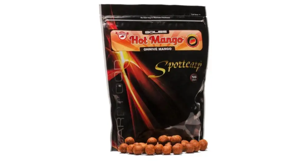 Sportcarp Boilies Hot Mango - 250 g 18 mm Dokud Zásoby Vydrží