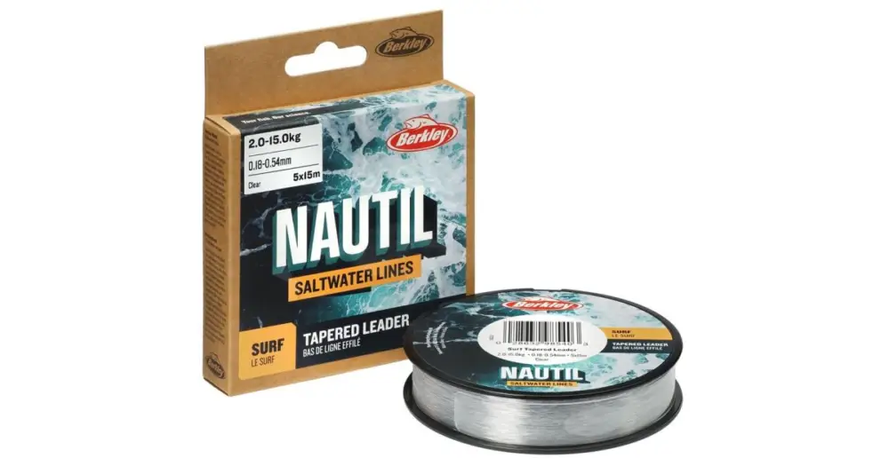 Berkley Ujímaný Vlasec Nautil Surf Monofilament Tapered 5x15 m - 0,18-0,54 mm 2-15 kg Finální Výprodej