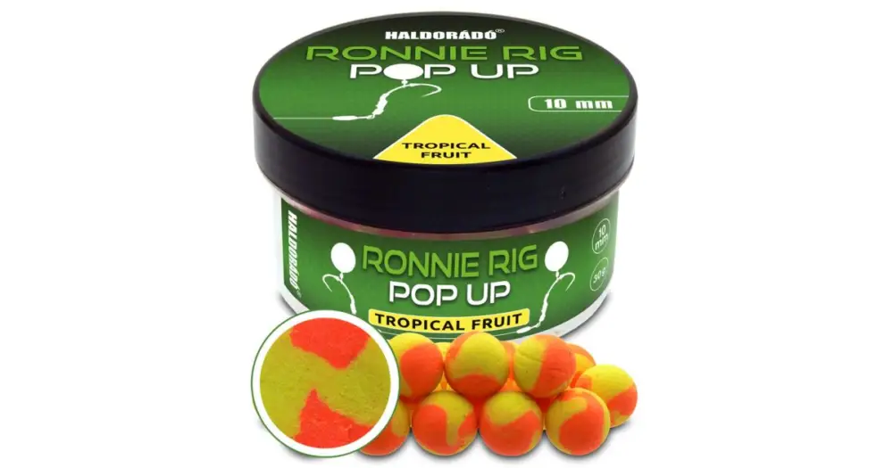 Bezpečná Platba Haldorádó Plovoucí Boilie Pop-Up Ronnie Rig 30 g 10 mm - Tropical Fruit
