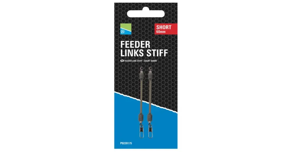 Značkový Preston Innovations Závěska Feeder Links Stiff 2 ks - Short 60 mm