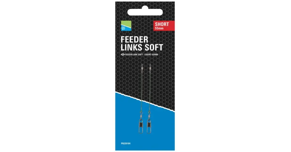 Finální Výprodej Preston Innovations Závěska Feeder Links Soft 3 ks - Short 55 mm