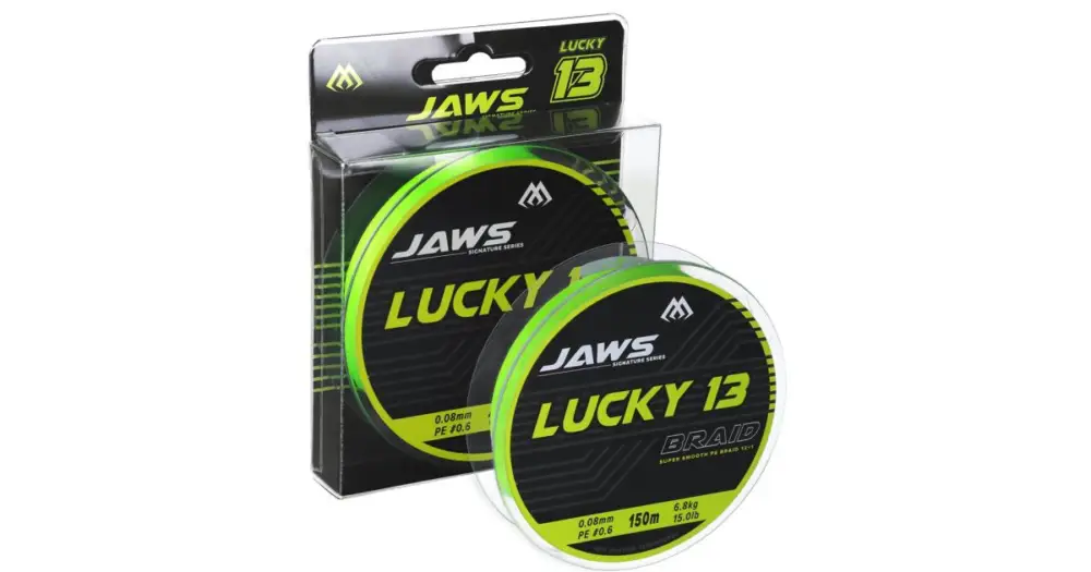Mikado Splétaná Šňůra Jaws Lucky 13 Fluo Zelená 150 m - 0,08 mm 6,8 kg Víkendová Akce
