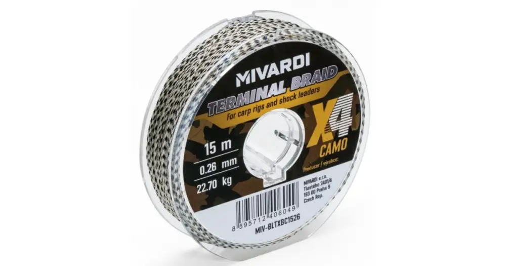 Mivardi Pletená Šňůra Terminal X4 Braid Camo 15 m - 0,14 mm 10,3 kg Kup Teď