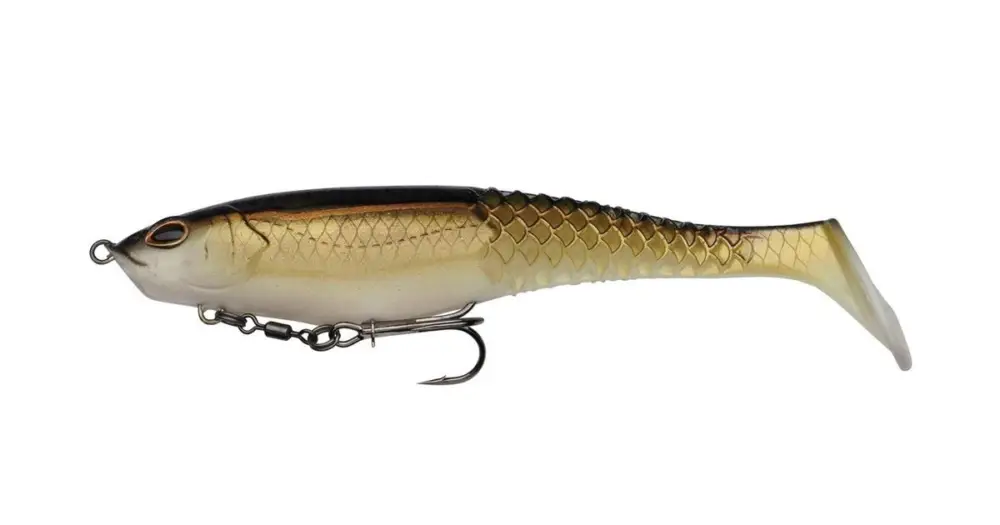 Hit Sezóny Berkley Gumová Nástraha PowerBait Cullshad Shallow Sinking Gold Shad - 15 cm 34 g