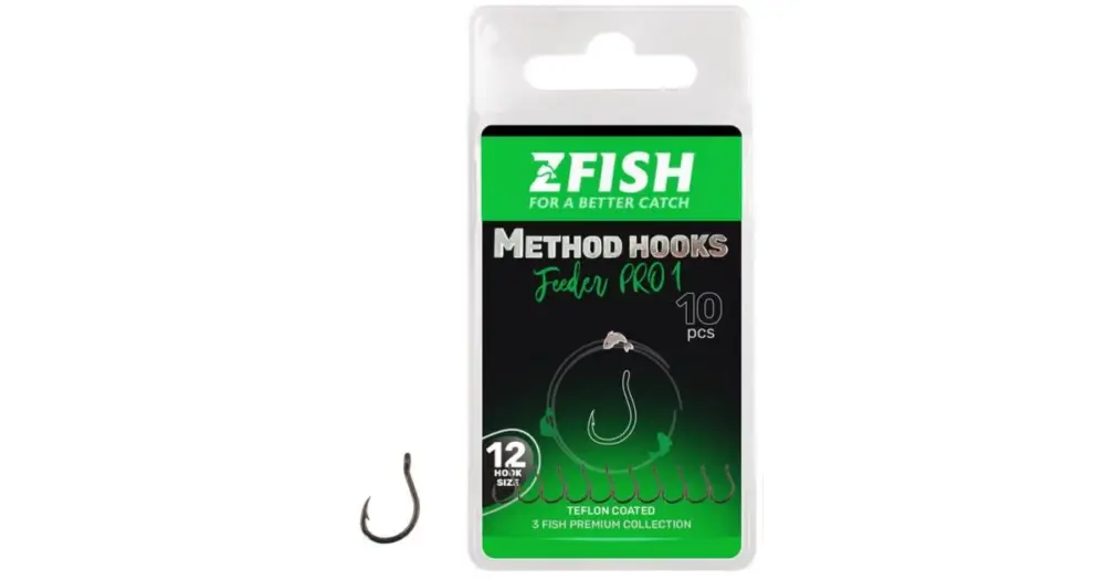 Novinka Zfish Háčky Method Feeder Pro 1 10 ks - Velikost 6
