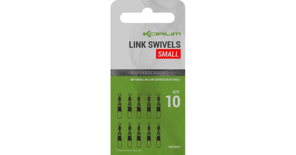 Vysoce Kvalitní Korum Karabinka Smokescreen Link Swivels 10 ks - Small