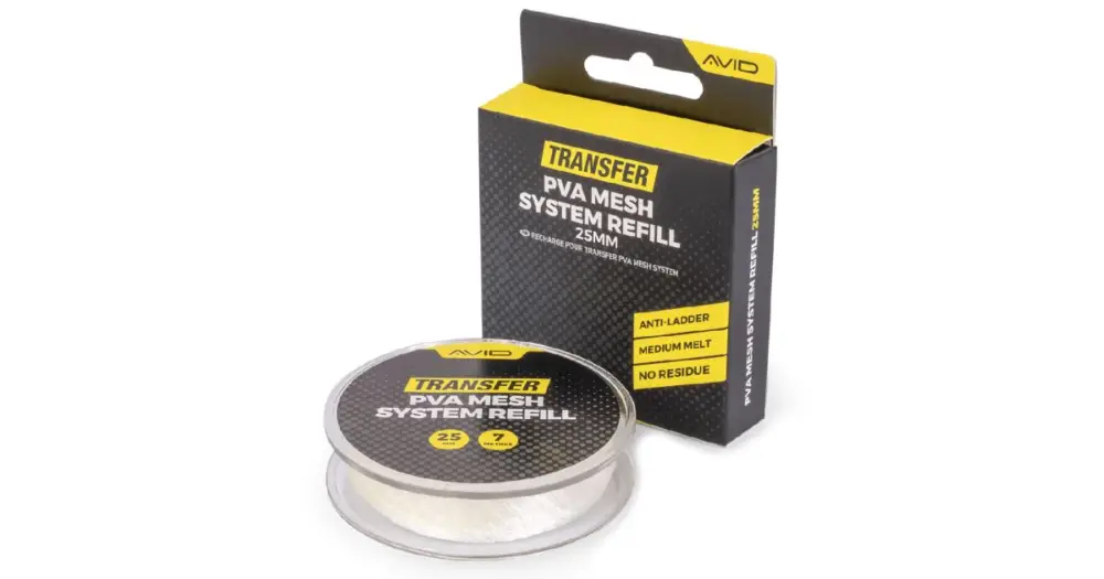 Zlevněný Avid Carp Náhradní PVA Punčocha Transfer PVA Mesh System Refill 7 m - 25 mm