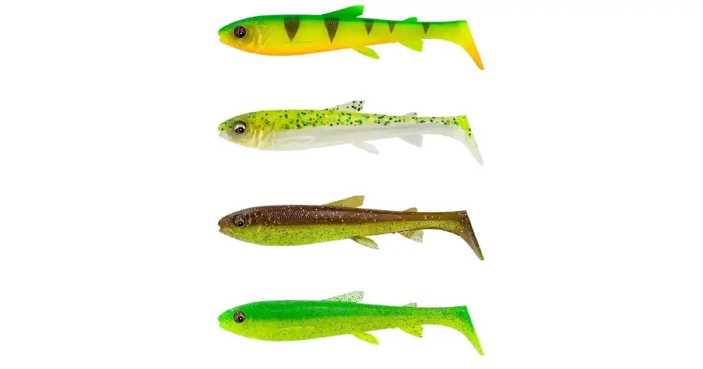 Savage Gear Gumová Nástraha 3D Whitefish Shad Dark Water Mix 4 ks 9 cm 7 g Nová Kolekce