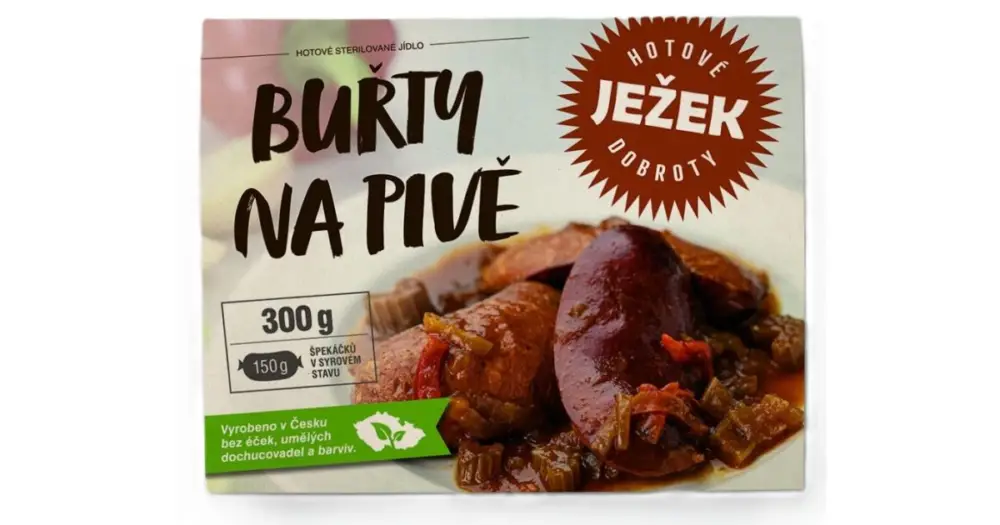 Ježkovy Krabičky Buřty Na Pivě 300 g Novinka