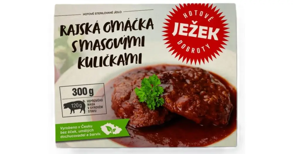 Koupit Online Ježkovy Krabičky Rajská Omáčka s Masovými Kuličkami 300 g