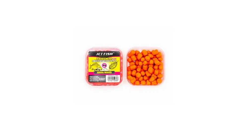 Jet Fish Fluo Měkčené Pelety 40 g - Jahoda Moruše Časově Omezené