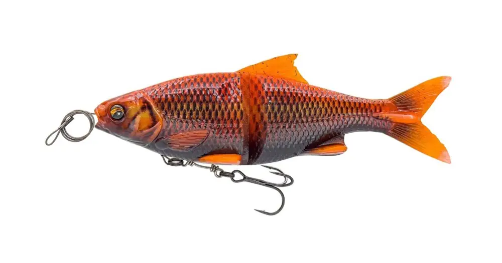 Zlevněný Savage Gear Gumová Nástraha 3D Line Thru Glide Roach Slow Sinking Black Orange Koi