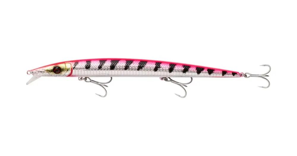 Značkový Savage Gear Wobler Barra Jerk Sinking Pink Barracuda - 17,5 cm 29 g