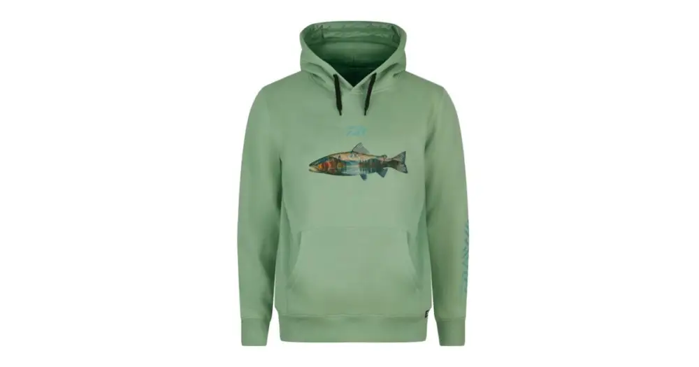 Daiwa Mikina Hoodie Trout - XL Cenově Výhodný
