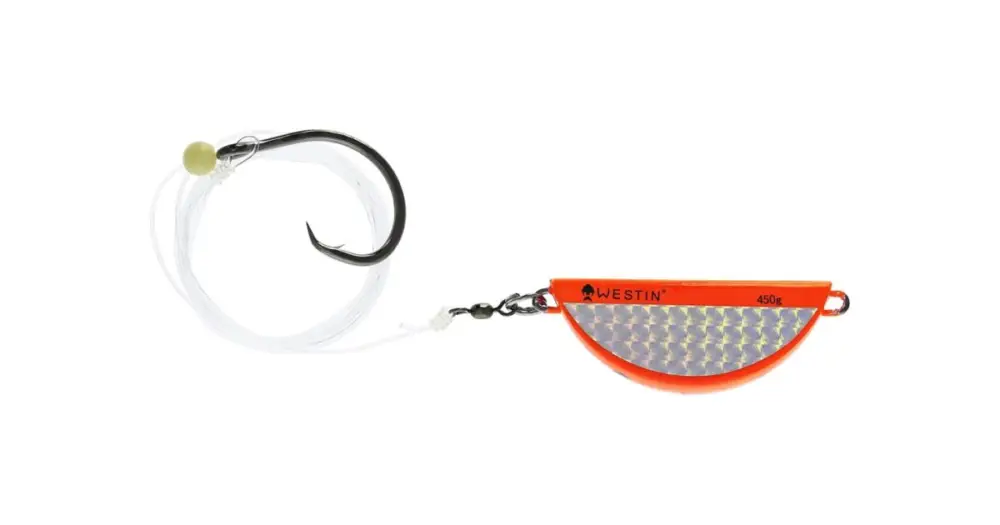 Westin Návazec Halibut Anti Twist Rig Circle Hook Orange Flash - 550 g Nová Kolekce