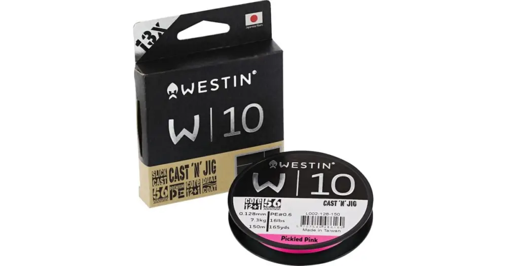 Kup Teď Westin Splétaná Šňůra W10 Cast 'N' Jig 13 Braid Pickled Pink 110 m - 0,10 mm 6,1 kg