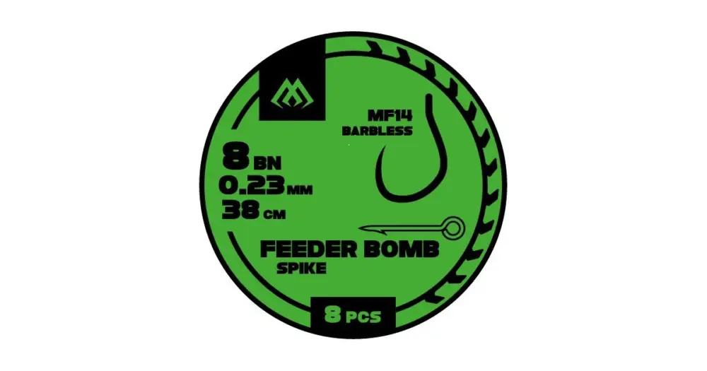 Akční Nabídka Mikado Návazec MF14 Feeder Bomb S Trnem 8 ks 38 cm - 0,28 mm Velikost Háčku 6