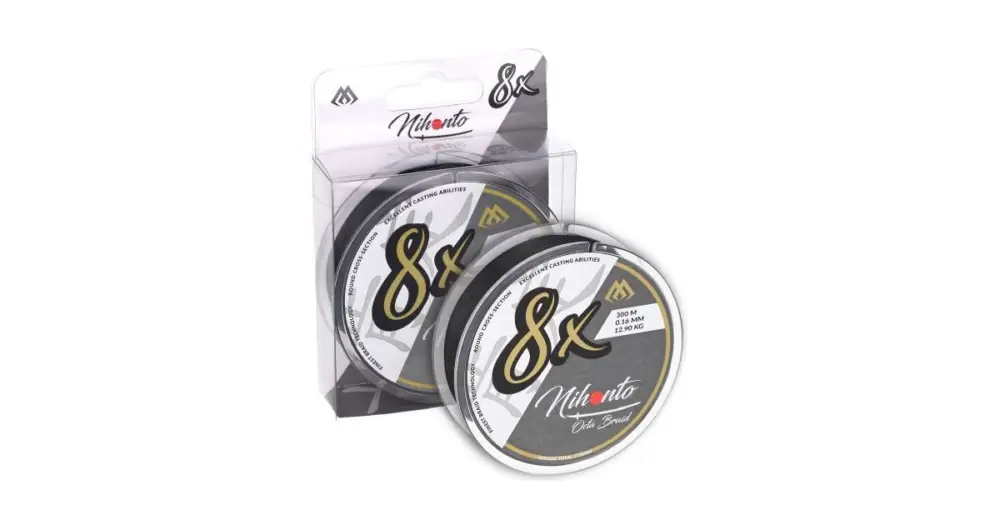 Mikado Pletená Šňůra Nihonto Octa Braid Černá 300 m - 0,14 mm 10,15 kg Víkendová Akce