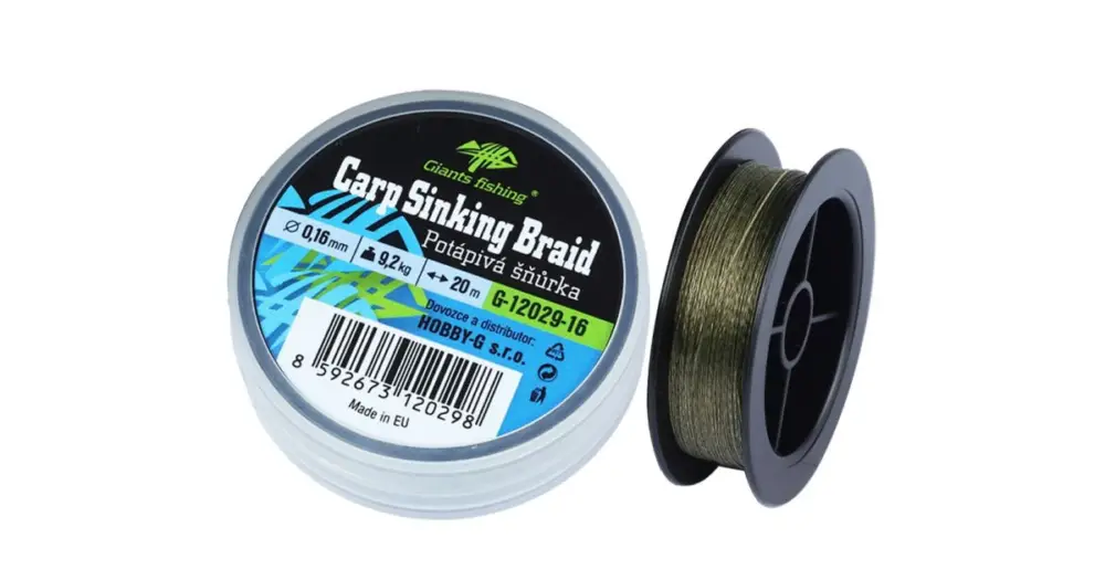 Poslední Šance Giants Fishing Potápivá Splétaná Šňůra Carp Sinking Braid 20 m