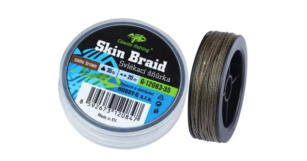 Sezónní Sleva Giants Fishing Svlékací Šňůra Carp Line Skin Braid Camo Brown 20 m - 35 lb