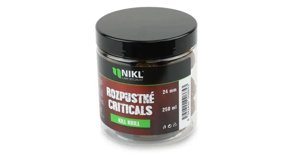 Výhodná Nabídka Nikl Rozpustné Criticals Boilie Kill Krill 250 ml - 24 mm