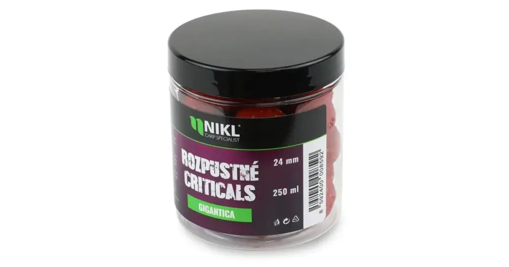 Horká Nabídka Nikl Rozpustné Criticals Boilie Gigantica 250 ml