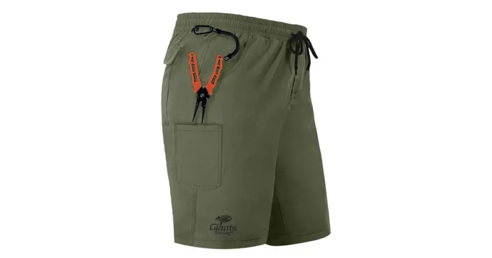 Giants Fishing Kraťasy Shorts Quick Dry UV50+ Olive Green - L Finální Výprodej