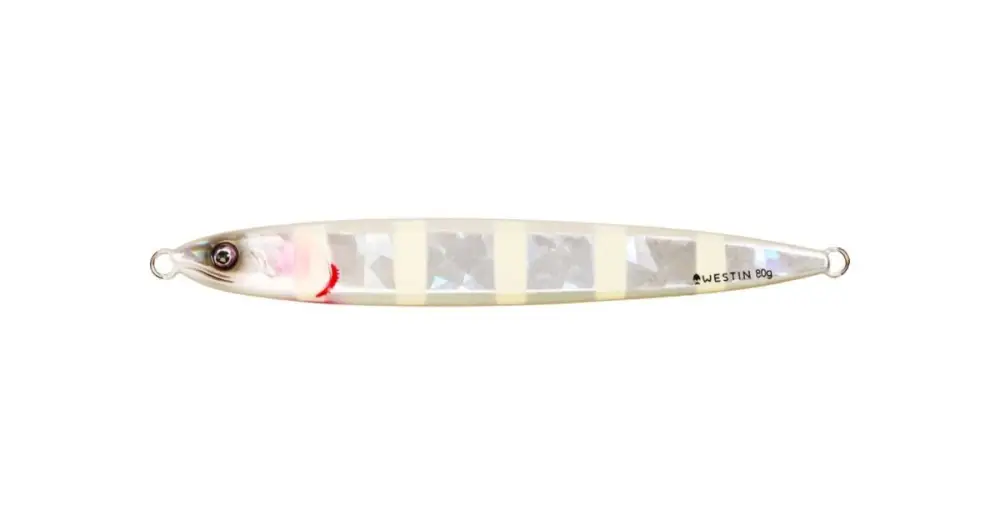 Westin Pilker Flashin Anchovy Zebra Glow - 13 cm 80 g Nejlepší Volba