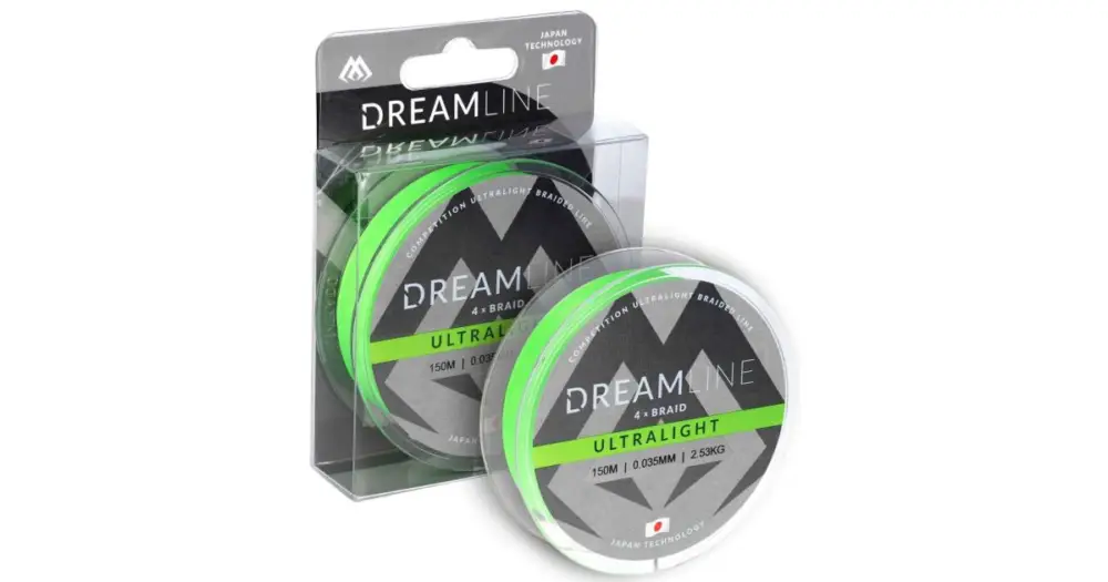 Mikado Splétaná Šňůra Dreamline Ultralight Fluo Zelená 150 m - 0,047 mm 3,87 kg Super Cena