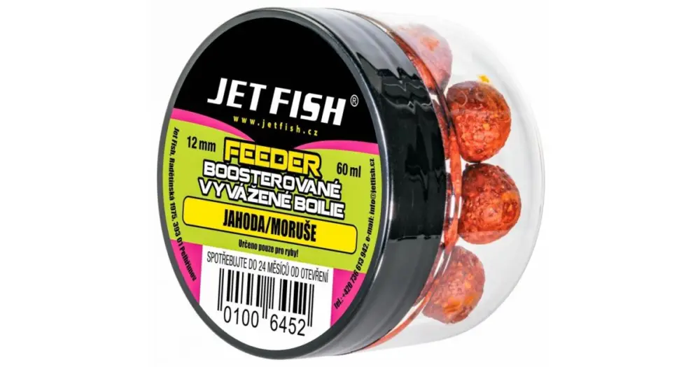 Vrácení Zdarma Jet Fish Boosterované Vyvážené Boilie 12 mm 60 ml - Jahoda Moruše