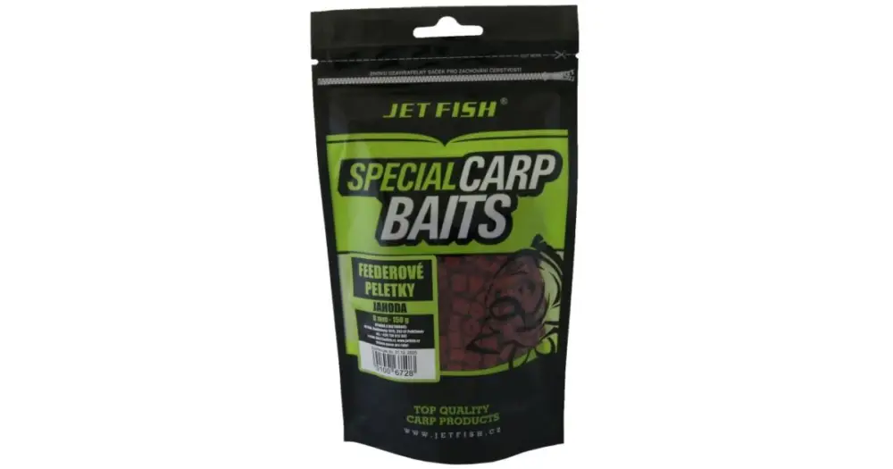 Aktuální Jet Fish Feederové Pelety 8 mm 150 g - Jahoda