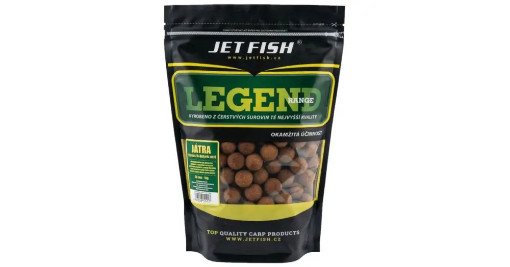 Super Cena Jet Fish Boilie Legend Range Játra Ananas N-Butyric - 1 kg 20 mm