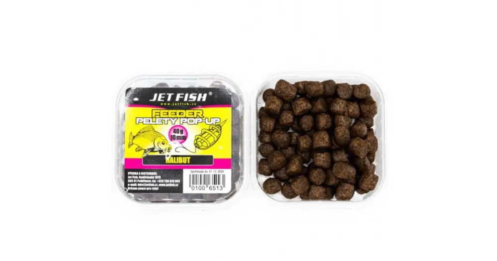 Jet Fish Měkčené Pop-Up Pelety Halibut 40 g Vrácení Zdarma