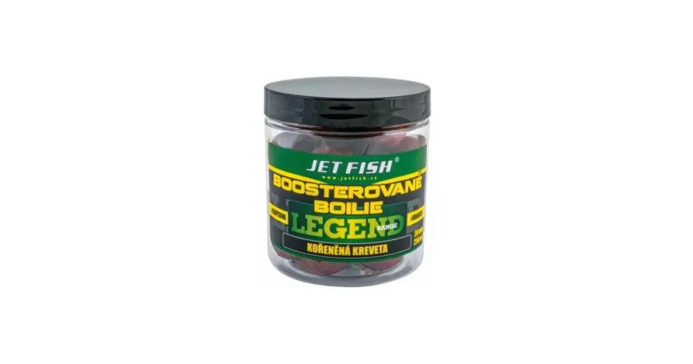 Jet Fish Boosterované Boilie Legend Range Kořeněná Kreveta 250 ml - 20 mm Značkový