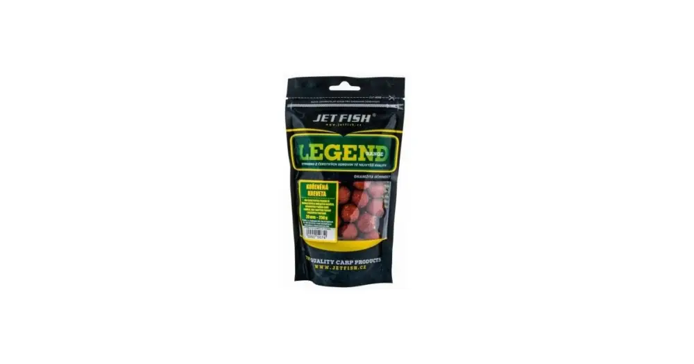 Jet Fish Boilie Legend Range Kořeněná Kreveta - 250 g 20 mm Novinka