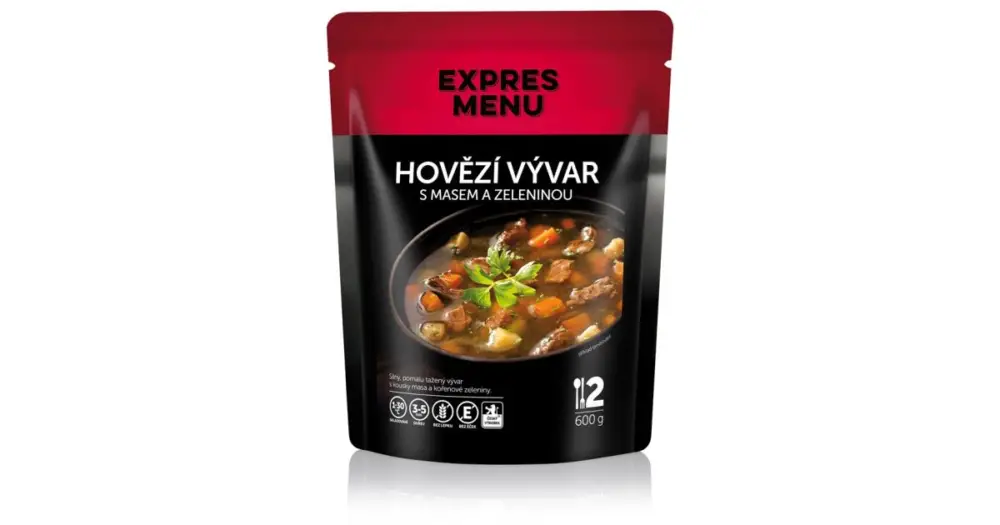 Časově Omezené Expres Menu Hovězí Vývar S Masem A Zeleninou 600 g