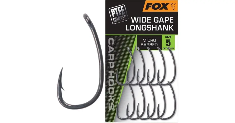 Fox Háčky Wide Gape Long Shank 10 ks - Velikost 4 Rychlé Dodání