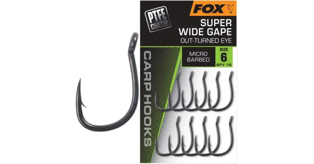 Fox Háčky Super Wide Gape Out-Turned Eye 10 ks - Velikost 2 Značkový