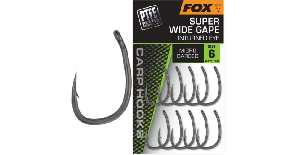 Super Cena Fox Háčky Super Wide Gape In-Turned Eye 10 ks