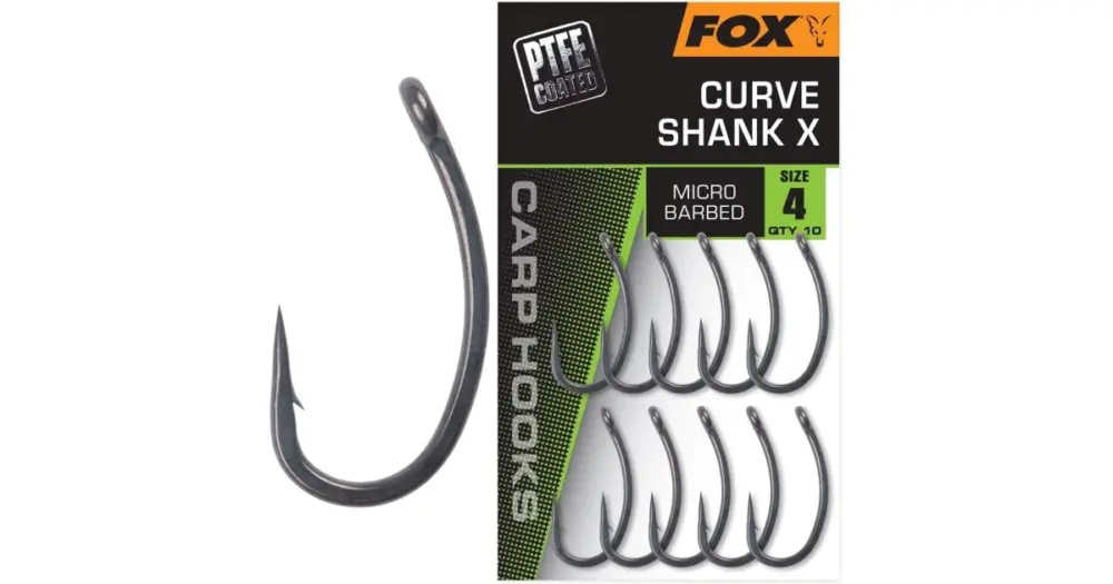 Fox Háčky Curve Shank X 10 ks - Velikost 4 Top Prodej