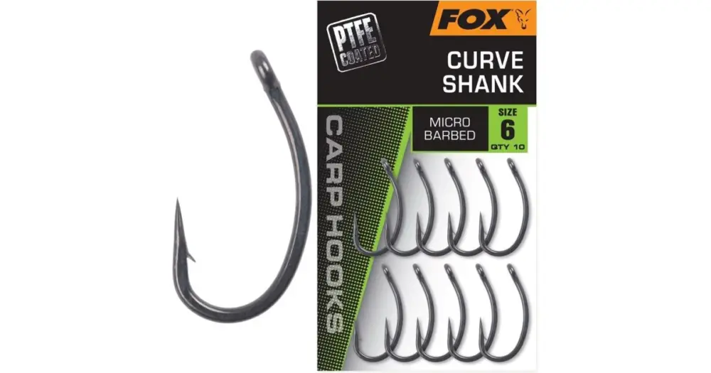 Fox Háčky Curve Shank 10 ks - Velikost 8 Ověřený