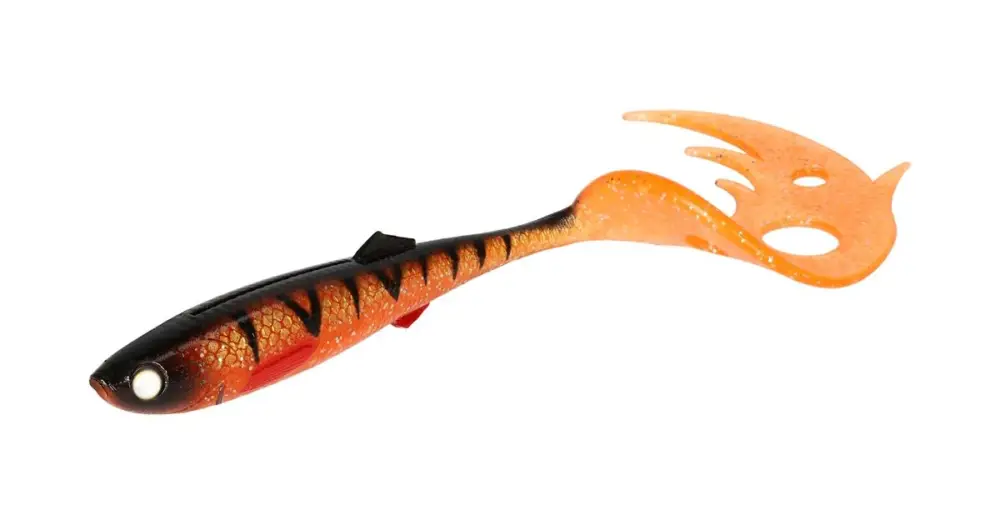 Mikado Gumová Nástraha Sicario Pike Tail Orange Perch Balení - 10,5 cm 6 g 4 ks Ověřený