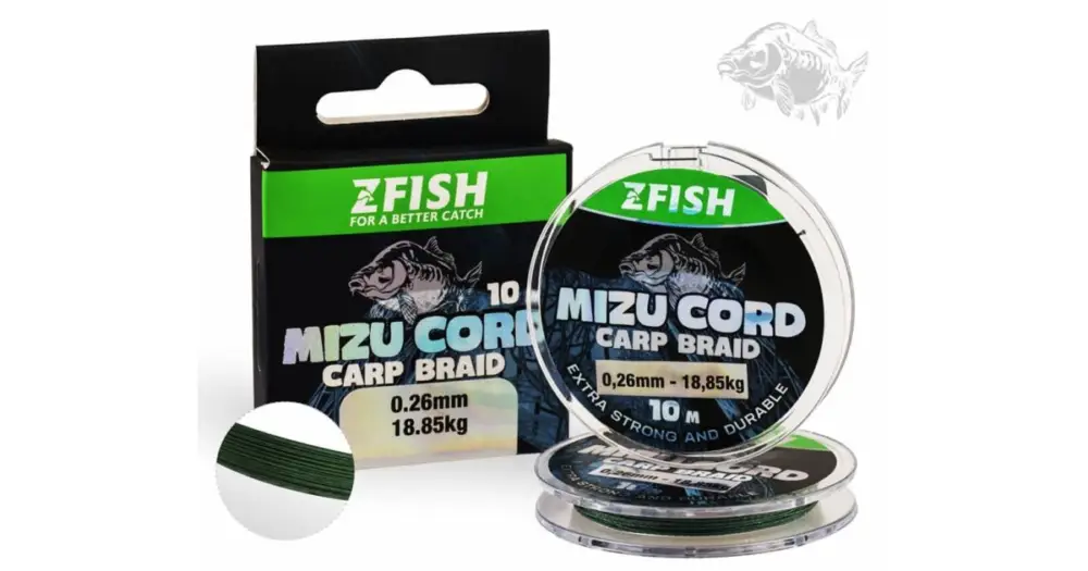 Zfish Šňůrka MizuCord Carp Braid Line 10 m - 0,30 mm 24,17 kg Finální Výprodej