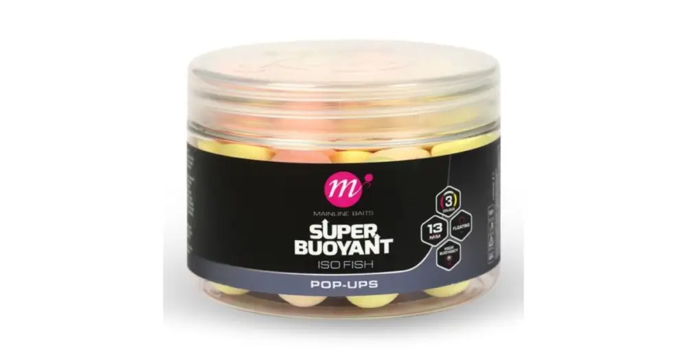 Speciální Cena Mainline Plovoucí Boilie Super Buoyant Pop Up Pink Yellow White 13 mm - ISO Fish