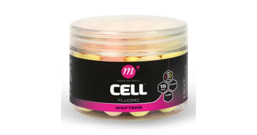 Mainline Balanced Boilie Fluoro Wafters Pink Yellow White 15 mm - Cell Horká Nabídka