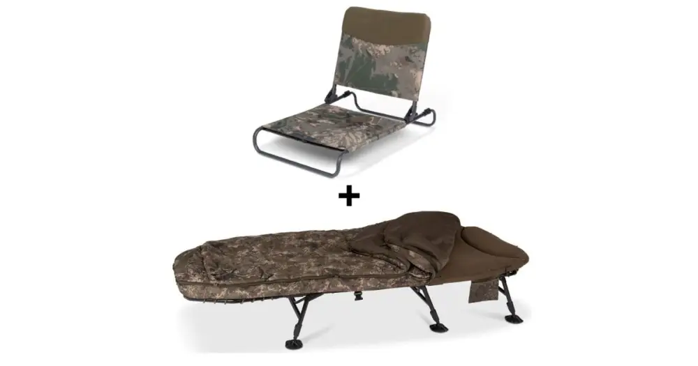 Nash Lehátko Se Spacákem MF60 Indulgence SS3 5 Season MK II + Křeslo Na Lehátko Indulgence Bedchair Seat Camo Rychlé Dodání